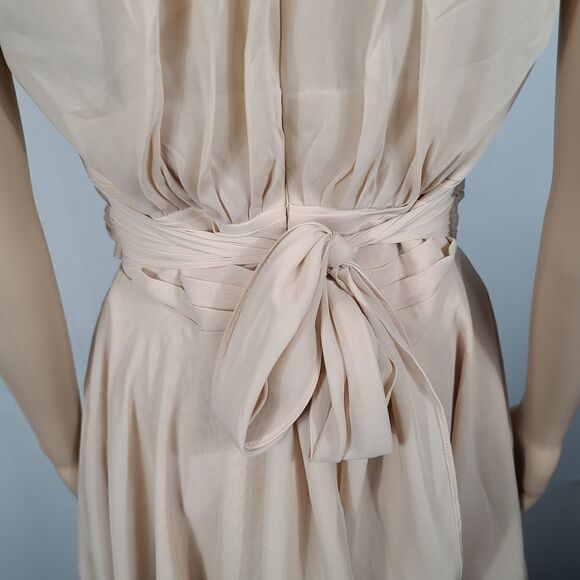 Cream Chiffon Wedding Dress size small - Picture 8 of 8